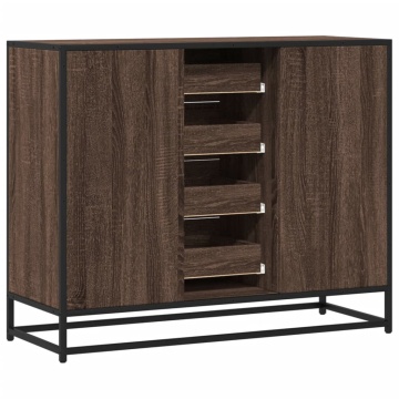 Dulap, stejar maro, 92x35x76 cm, lemn prelucrat - Img 5