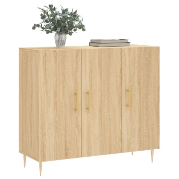 Dulap, stejar sonoma, 90x34x80 cm, lemn compozit - Img 3