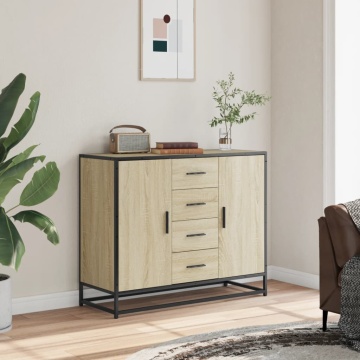 Dulap, stejar sonoma, 92x35x76 cm, lemn prelucrat - Img 3