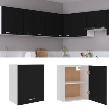 Dulap suspendat “Lyon”, negru, 50 x 31 x 60 cm, lemn prelucrat - Img 2