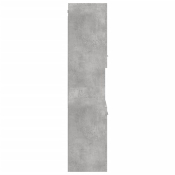 Dulap suspendat de baie, gri beton, 30x30x130 cm lemn prelucrat - Img 5