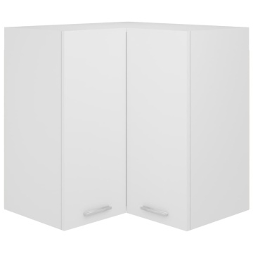 Dulap suspendat de colț, alb, 57 x 57 x 60 cm, lemn prelucrat - Img 1