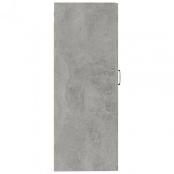 Dulap suspendat, gri beton, 35x34x90 cm, lemn prelucrat - Img 5