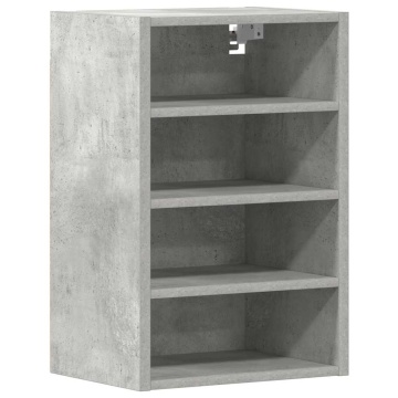 Dulap suspendat, gri beton, 40x29,5x60 cm, lemn prelucrat - Img 2