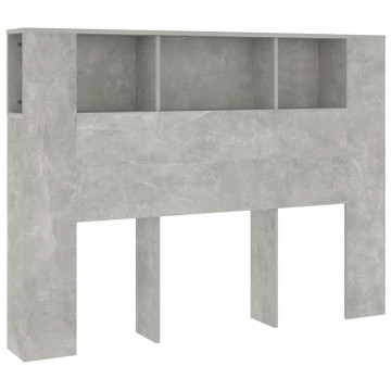 Dulap tăblie, gri beton, 140x18,5x104,5 cm - Img 2