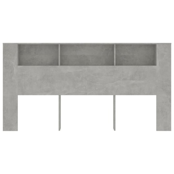 Dulap tăblie, gri beton, 200x18,5x104,5 cm - Img 3