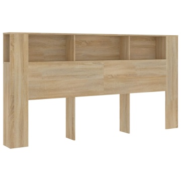 Dulap tăblie, stejar Sonoma, 200 x 18,5 x 104,5 cm - Img 2