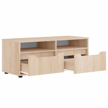 Dulap TV „VISNES” Stejar Sonoma 100x40x38 cm lemn prelucrat - Img 5