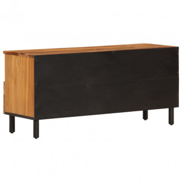 Dulap TV, 100x33x46 cm, lemn masiv de acacia - Img 6