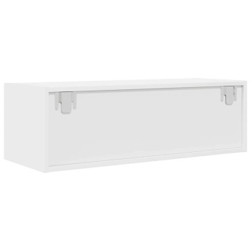 Dulap TV alb 80x31x25,5 cm lemn prelucrat - Img 7