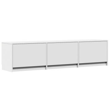 Dulap TV cu LED, alb, 165x34x40 cm, lemn prelucrat - Img 3