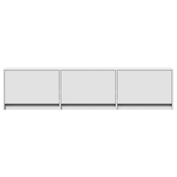 Dulap TV cu LED, alb, 165x34x40 cm, lemn prelucrat - Img 5