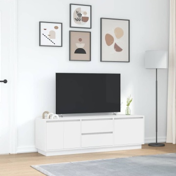 Dulap TV cu lumini LED alb 160,5x41x50 cm - Img 4