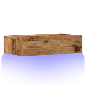 Dulap TV cu lumini LED, lemn vechi, 60x35x15,5 cm - Img 3