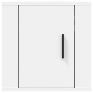 Dulap TV montat pe perete, alb, 40x34,5x40 cm - Img 8