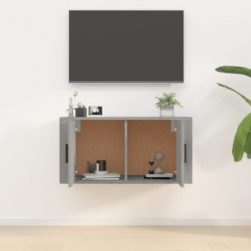 Dulap TV montat pe perete, gri sonoma, 80x34,5x40 cm - Img 3