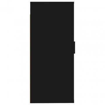Dulap TV montat pe perete, negru, 40x34,5x80 cm - Img 5