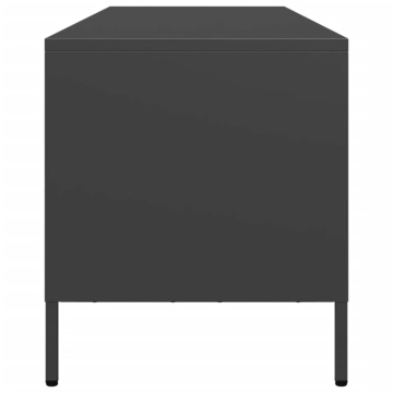 Dulap TV, negru, 135x39x43,5 cm, oțel laminat la rece - Img 5