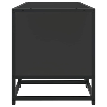 Dulap TV, negru, 160x35x41 cm, lemn prelucrat și metal - Img 8
