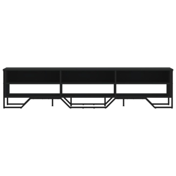 Dulap TV, negru, 180x34x41 cm, lemn prelucrat - Img 4