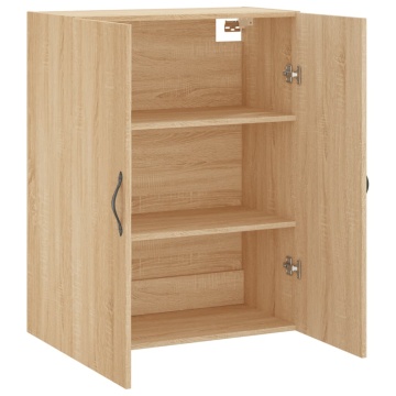 Dulap TV pe perete stejar sonoma, 69,5x34x90 cm, lemn prelucrat - Img 5