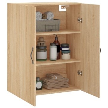 Dulap TV pe perete stejar sonoma, 69,5x34x90 cm, lemn prelucrat - Img 8