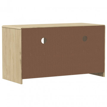 Dulap TV "SAUDA", stejar, 99x43x55 cm, lemn masiv de pin - Img 5