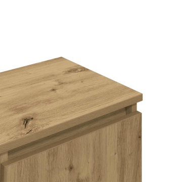 Dulap TV, stejar artizanal, 102x30x36 cm, lemn prelucrat - Img 7