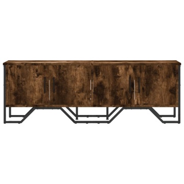 Dulap TV, stejar fumuriu, 122x34x41 cm, lemn prelucrat - Img 4