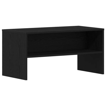 Dulap TV Stejar Negru 80x40x40 cm Lemn prelucrat - Img 2
