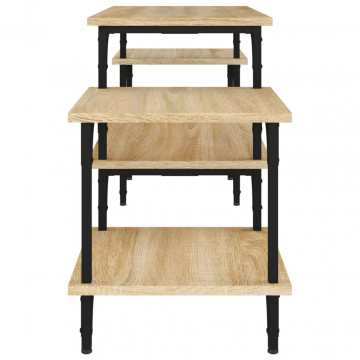 Dulap TV, stejar sonoma, 117x35x52 cm, lemn prelucrat - Img 5