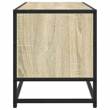 Dulap TV, stejar sonoma, 80x34,5x40 cm, lemn prelucrat și metal - Img 8