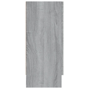 Dulap vitrină, gri sonoma, 120x30,5x70 cm, lemn prelucrat - Img 4