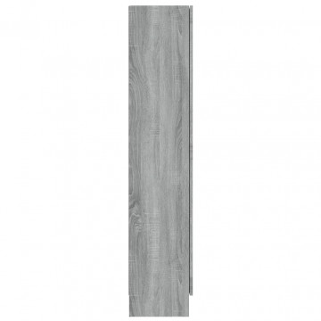 Dulap vitrină, gri sonoma, 82,5x30,5x150 cm, lemn prelucrat - Img 4