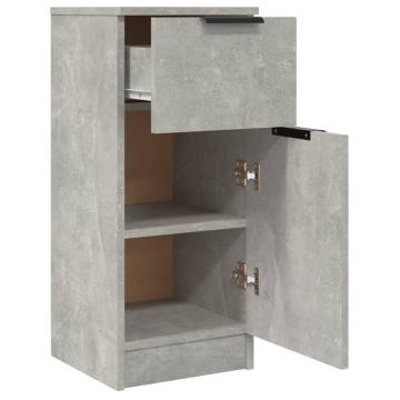 Dulapuri, 2 buc., gri beton, 30x30x70 cm, lemn compozit - Img 7