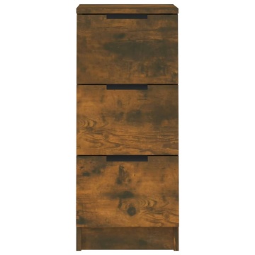 Dulapuri, 2 buc., stejar fumuriu, 30x30x70 cm, lemn prelucrat - Img 5