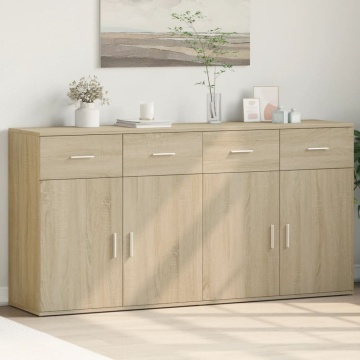 Dulapuri, 2 buc., stejar sonoma, 79x38x80 cm, lemn prelucrat - Img 1