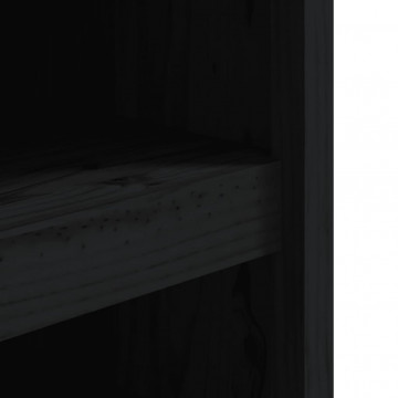 Dulapuri de bucătărie de exterior, 2buc., negru, lemn masiv pin - Img 6