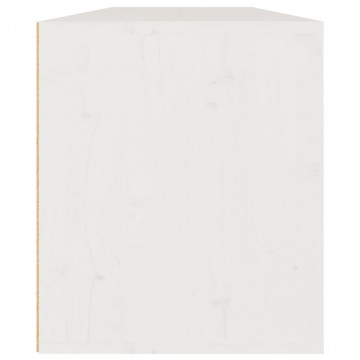 Dulapuri de perete, 2 buc., alb, 60x30x35 cm, lemn masiv de pin - Img 6