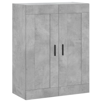 Dulapuri de perete, 2 buc., gri beton, lemn prelucrat - Img 8