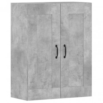 Dulapuri de perete, 2 buc., gri beton, lemn prelucrat - Img 5