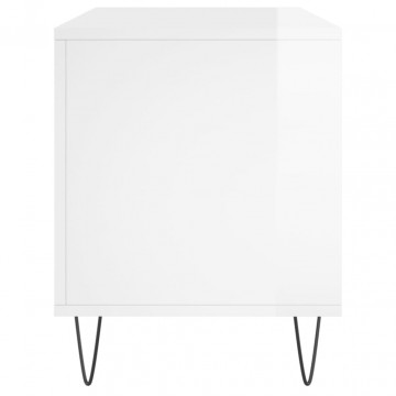 Dulapuri pentru discuri alb lucios 100x38x48 cm, lemn prelucrat - Img 8