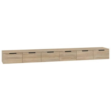 Dulapuri perete, 2 buc., sonoma, 102x30x20 cm, lemn prelucrat - Img 2