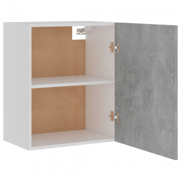 Dulapuri suspendate, 2 buc., gri beton, 50x31x60 cm, PAL - Img 5