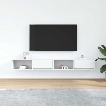 Dulapuri TV 2 buc Alb 100x31x25,5 cm Lemn prelucrat - Img 3