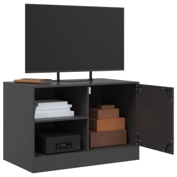 Dulapuri TV, 2 buc., negru, 67x39x44 cm, oțel - Img 4