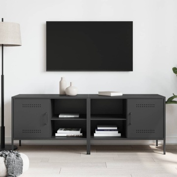 Dulapuri TV, 2 buc., negru, 68x39x50,5 cm, oțel - Img 3