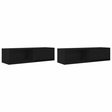 Dulapuri TV 2 buc Stejar negru 100x31x25,5 cm Lemn prelucrat - Img 2