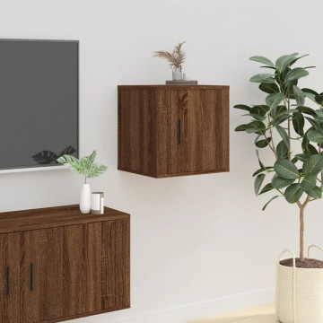 Dulapuri TV montate pe perete 2 buc. stejar maro 40x34,5x40 cm - Img 4