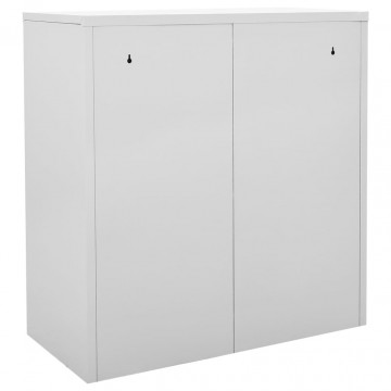 Dulapuri vestiar 2 buc. gri deschis 90x45x92,5 cm oțel - Img 7